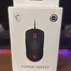 NEW MSI FORGE GM310 Wired Optical Gaming Mouse, RGB LED