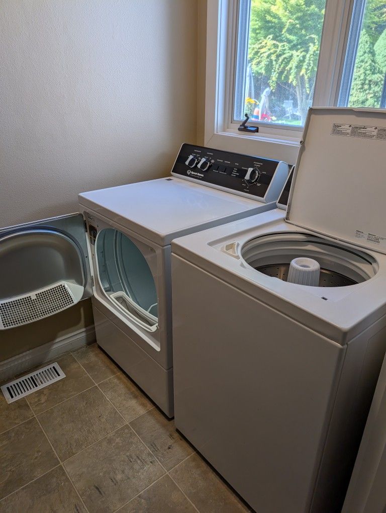 Speed Queen Washer and Speed Queen Electric Steam Dryer
