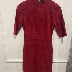 Alice + Olivia Lamb Leather Dress
