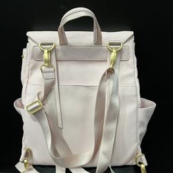 Pink Leather Backpack