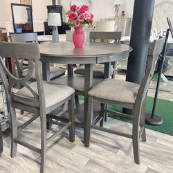 Round Dining Room Table Set 