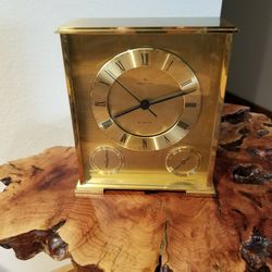  Vintage Hamilton Brass Tabletop Clock