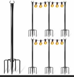 6 Pack String Light Poles for Outside