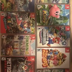 Nintendo Switch Games + Game Holder