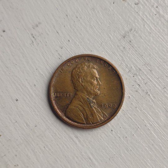 1909 VDB Lincoln Wheat Penny No Mint Mark 