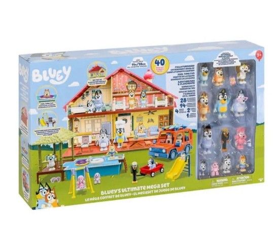 BLUEY Ultimate Mega Set 40+ Pieces Family Home