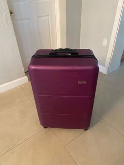 Purple Hardshell Check-In Suitcase Luggage