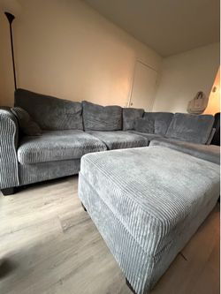 Sectional gray sofa couch