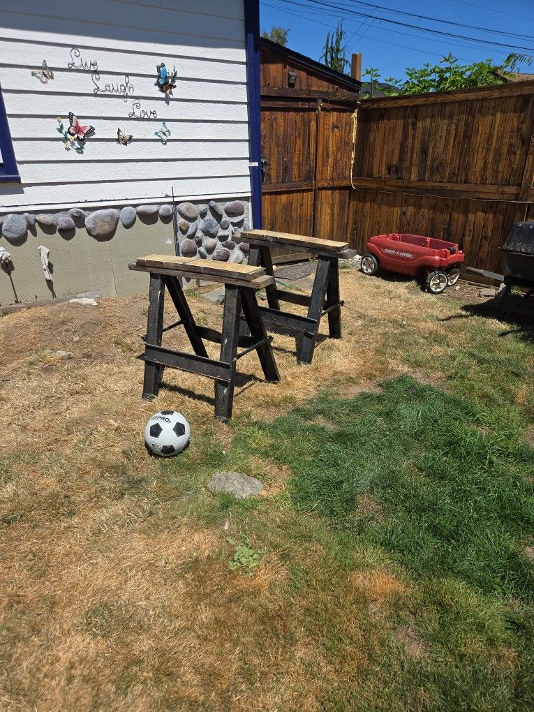 Older Set Of Sawhorses