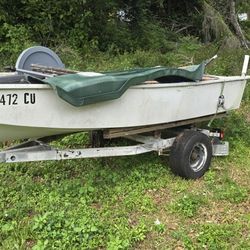 Sears Game Fisher V Haul Jhon Boat With Trailer