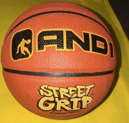 AND1 Street Grip Indoor/Outdoor Basketball Size 7 Rubber Orange Black Yellow