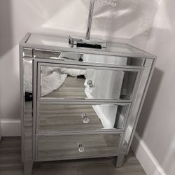 Set Of Two Mirror Glam Side Tables 