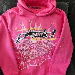Pink sp5der hoodie