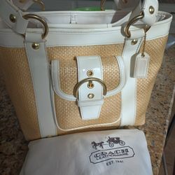 Straw Coach Bag