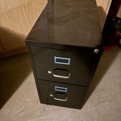 Black metal filing cabinet!