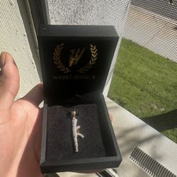 10K Gold Diamond AK47 Pendant 