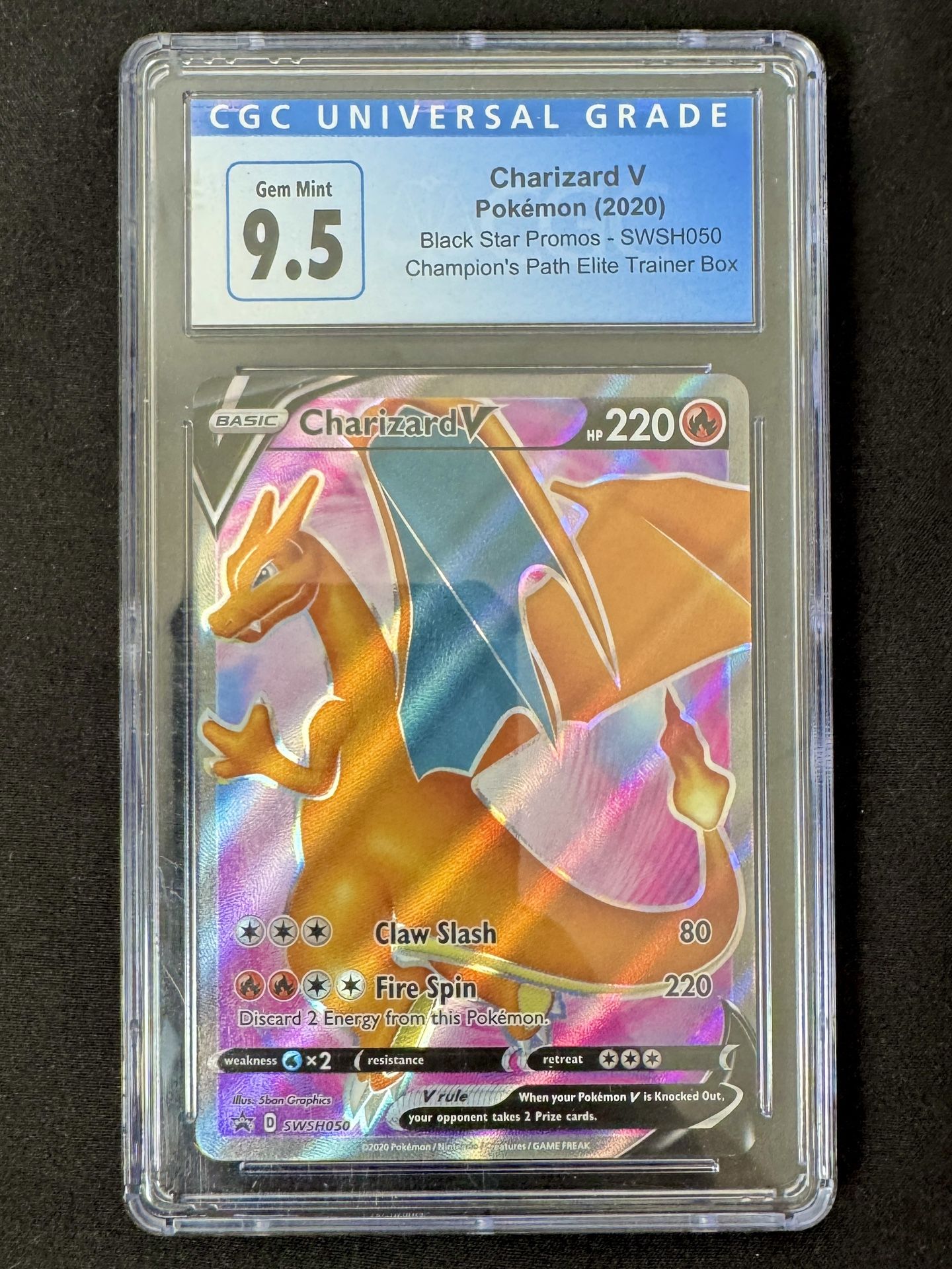 🔥 CGC 9.5 Charizard V – SWSH050 – Champion’s Path Promo