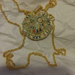 NICE PENDANT WITH CHAIN !!!!! REAL GOLD BLACK FRIDAY DEAL OR XMAS GIFT 