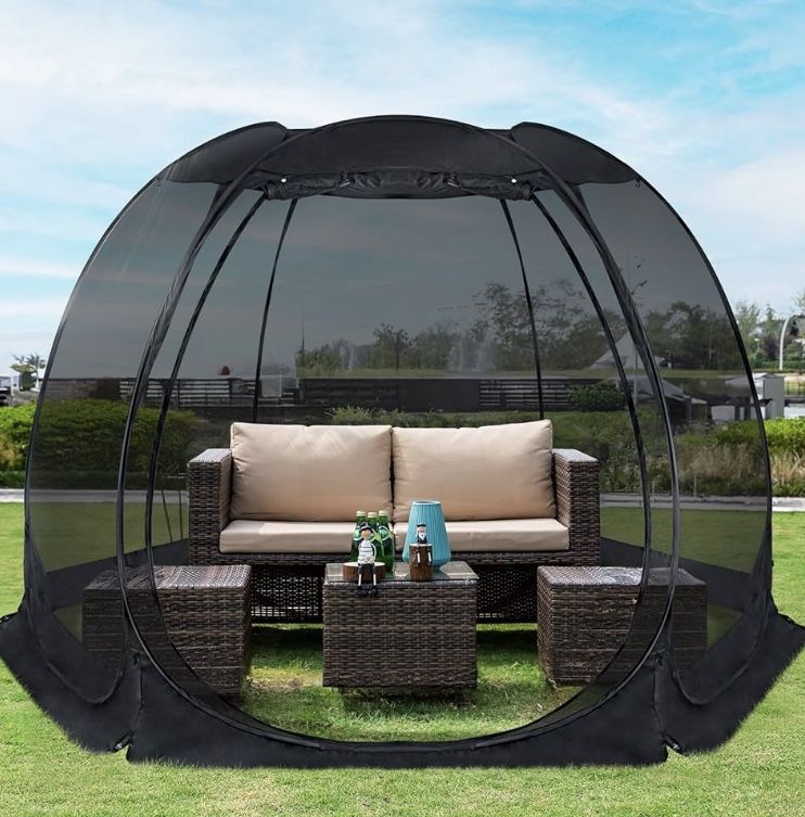10x10 Screen House Gazebo, Person Pop Up Igloo Screened Canopy