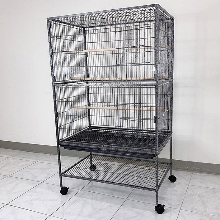 (NEW) $100 Large 52” Bird Cage for Parakeet Parrot Cockatiel Canary Finch Lovebird, Size 31x19x52” 