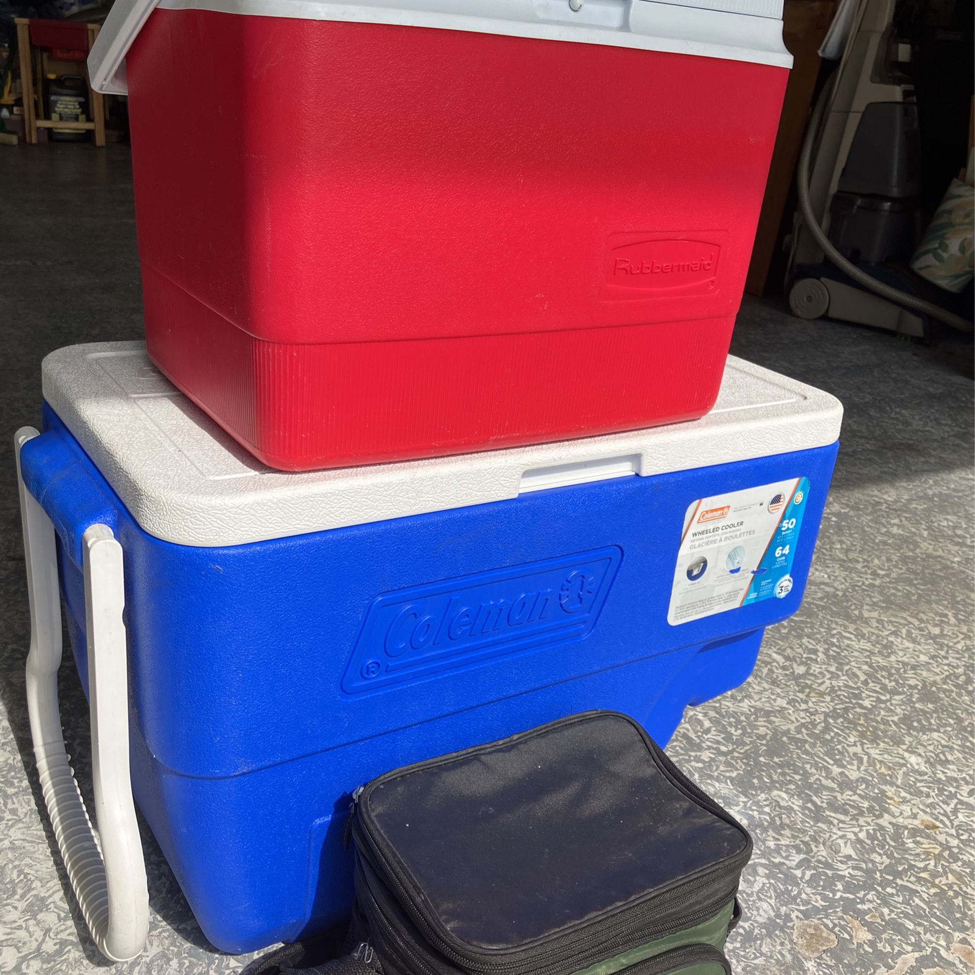 7 Coolers, Different Sizes and insulation 