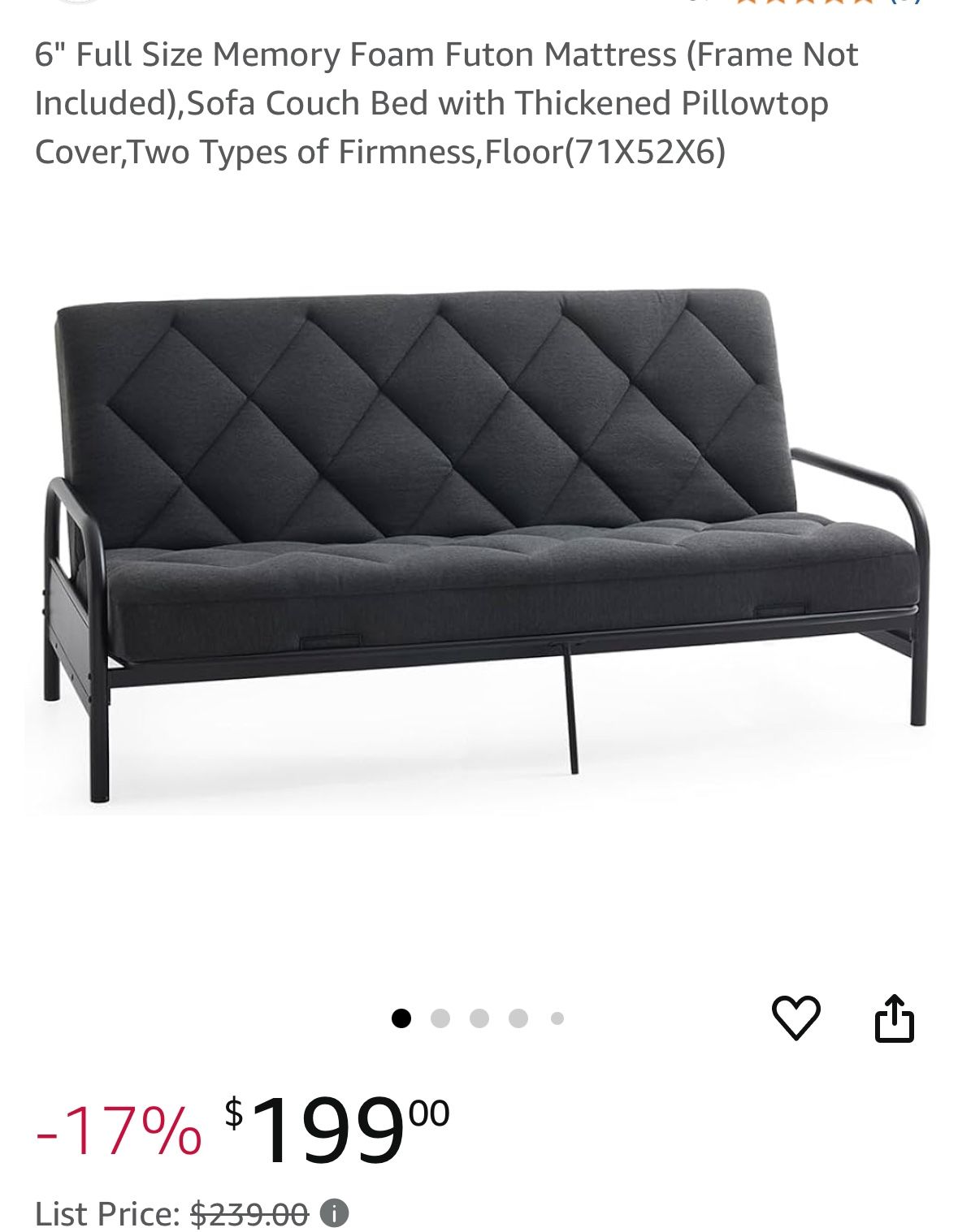 *NEW* Jamdok 6” Futon  (Mattress Only)