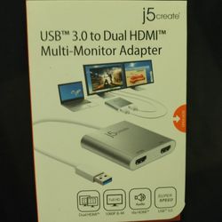 USB 3.0 Dual HDMI Multi Monitor Adapter 