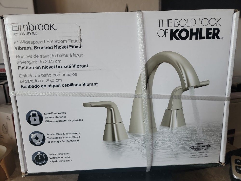 KOHLER
Elmbrook 8 in. Widespread 2-Handle Bathroom Faucet in Brushed Nickel