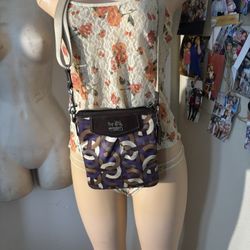 Coach crossbody purse multi color
