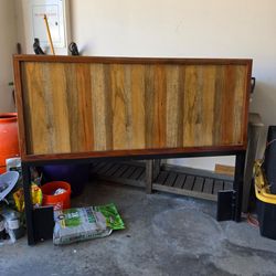 West Elm Queen Industrial Mango Wood Headboard