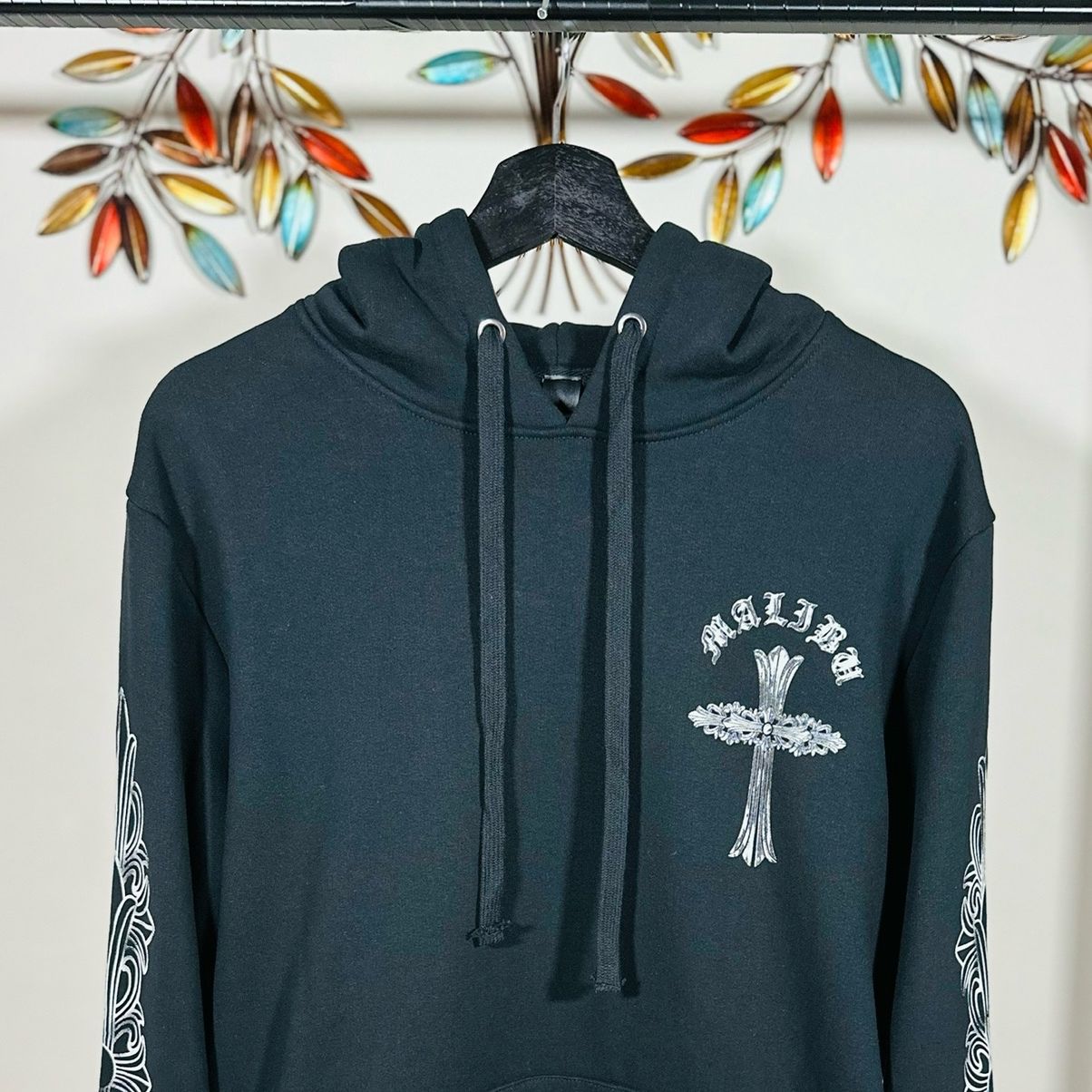 Chrome Hearts Horseshoe Prints Glow-in-the-dark Hoodie In Black 