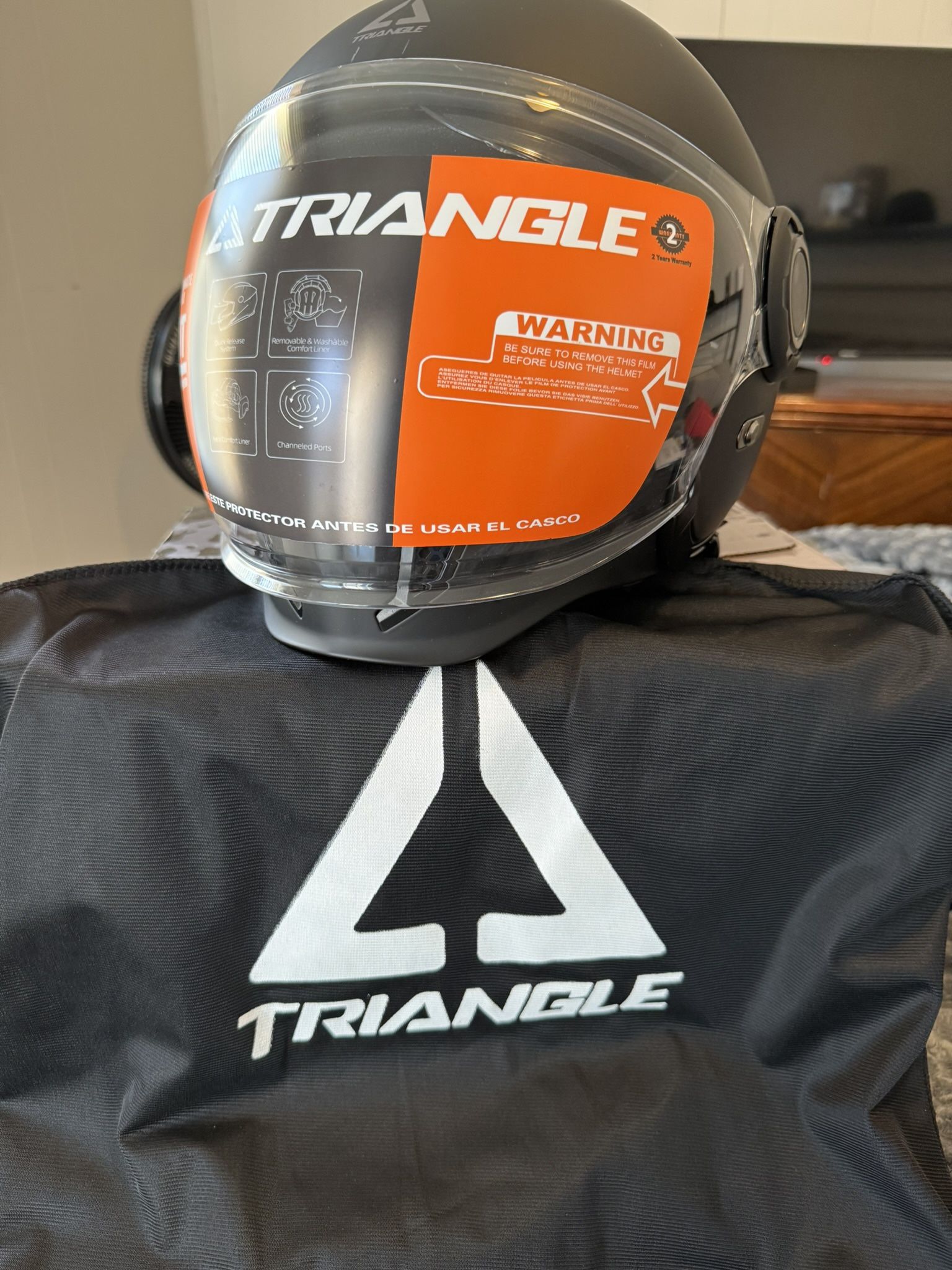 Triangle Motorcycle Helmet Brand New