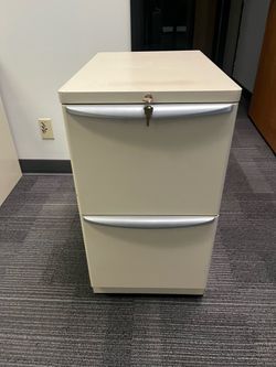 2-Drawer Metal Filing Cabinet with Lock
