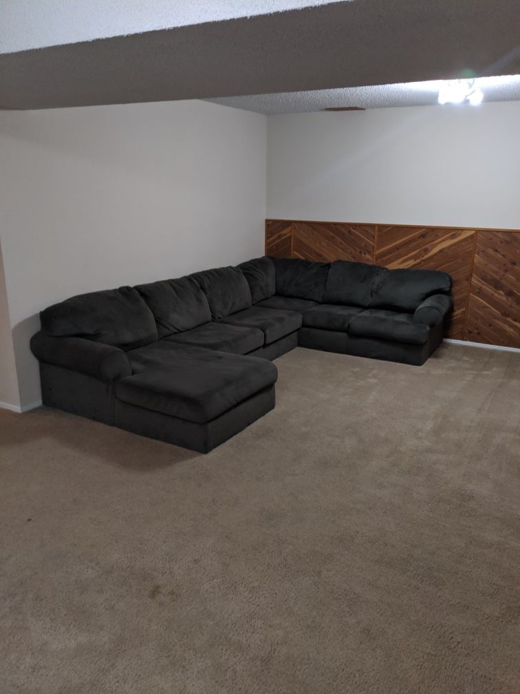Microfiber sectional couch