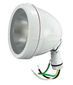 Commercial Electric 14-Watt White Hardwired Integrated LED Metal Spot Landscape Flood Light, 11