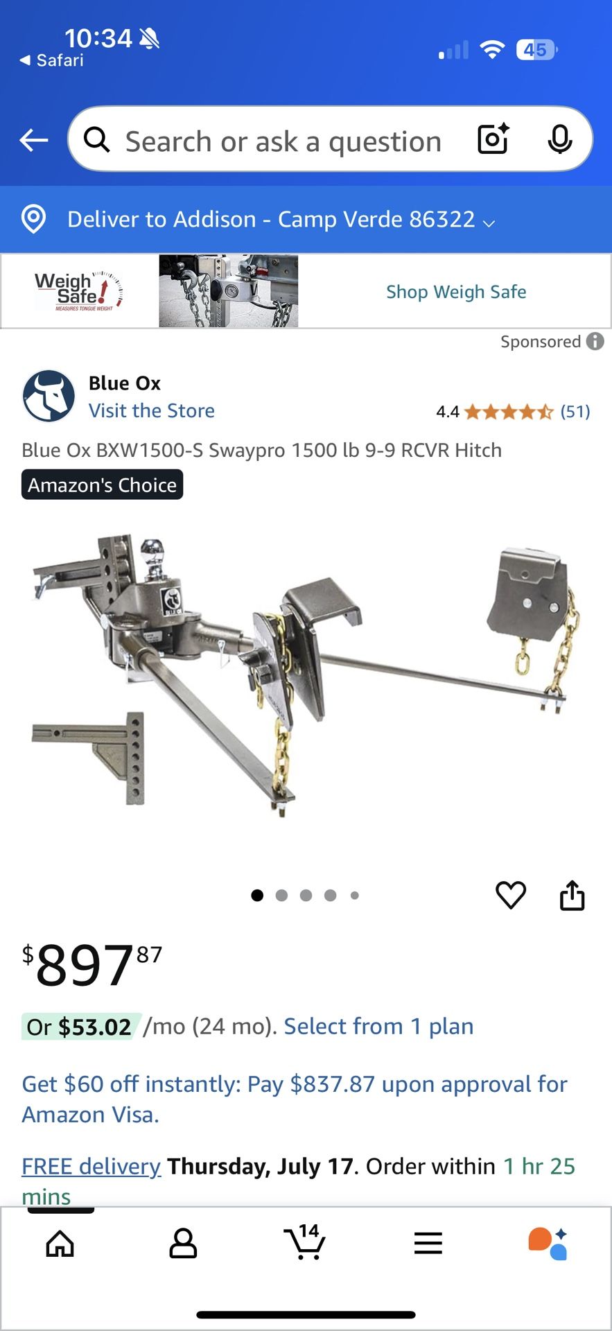 Blue Ox Towing Hitch