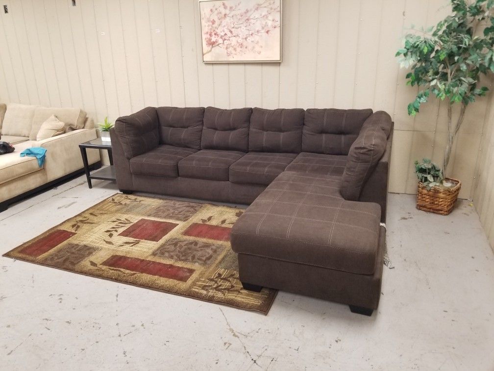 SUPER DEAL!!! 2 PIECE ASHLEY FURNITURE SECTIONAL (CHOCOLATE BROWN) ONLY  $599 DELIVERY AVAILABLE!!