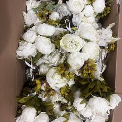 White Faux Flowers