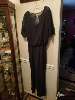 Ladies Black Pantsuit, Large