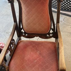 vintage chair with beautiful wood detail