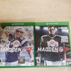 Madden NFL 18 (Microsoft Xbox One, 2017) Tom Brady &  Madden NFL 17 - Xbox One   