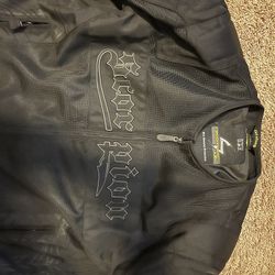 Scorpion EXO Get Stung Black ARMOR Motorcycle Jacket w/Zipout Liner - Men’s XL