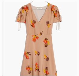 Madewell Silk Poppy Dress Size 0