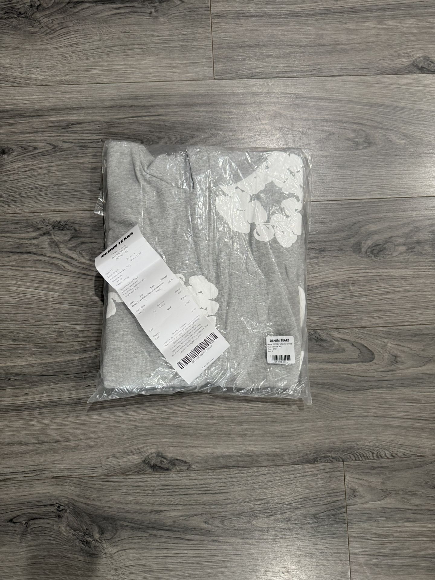 Gray Denim Tears Hoodie/Size- Medium