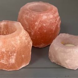 Himalayan Salt Rock Natural Tea Light Candle Holders just $10 for All 