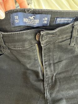Hollister High-Rise Super Skinny Jeans, Black, Size 7 (W28/L30)