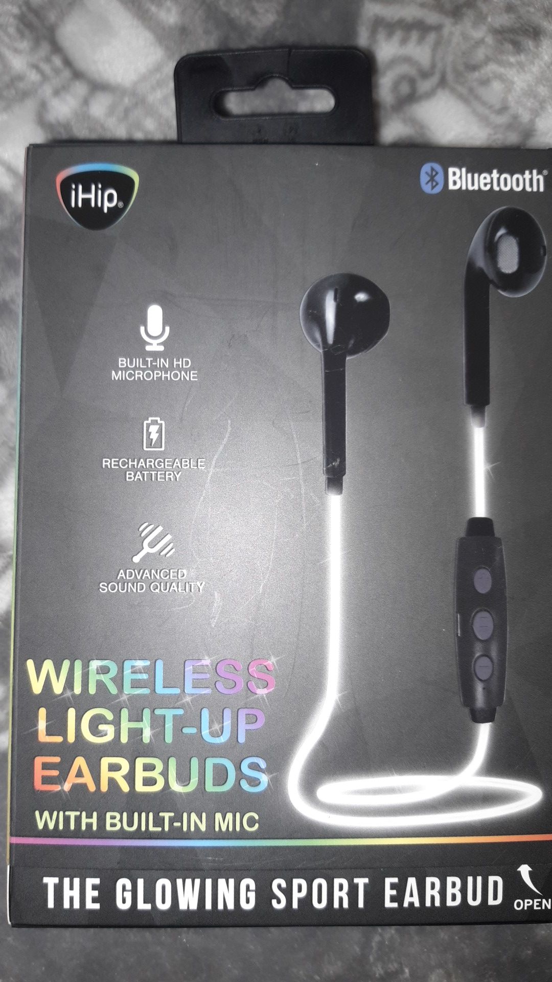 Glowing B T earbuds wireless