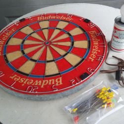 Budweiser Dart Board & Budweiser Lamp