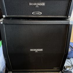 Behringer V-tone Amp Head And Behringer 4 Speaker Box