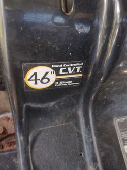 46" riding mower runs and drives needs deck belt
